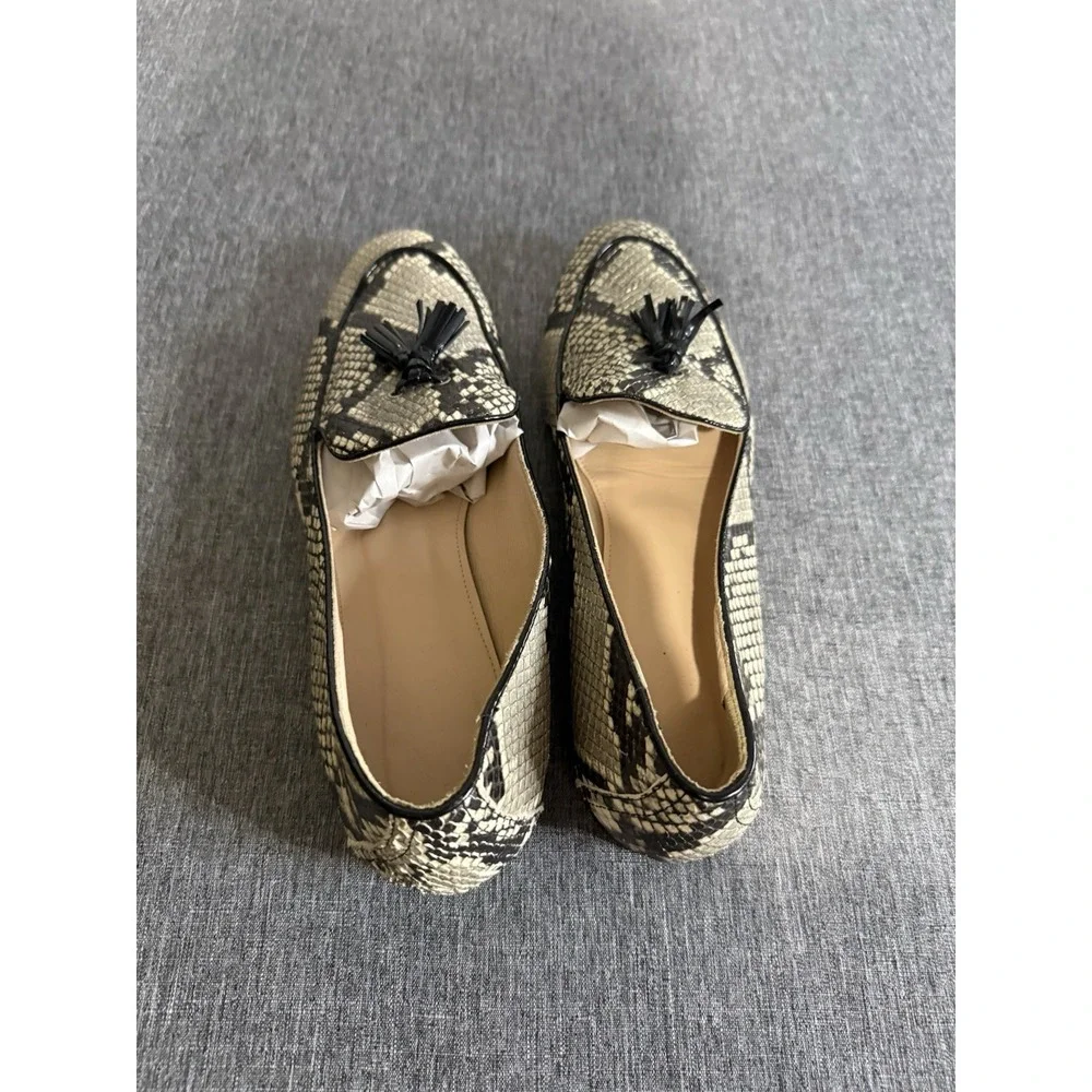 J Crew Womens Charlie Loafer Size 10 Brown Tasseled Slip On Venetian Flat Shoe